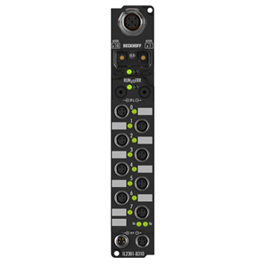 Beckhoff IL2301-B310 Coupler Box, 4-channel digital input + 4-channel digital output, PROFIBUS, 24 V DC, 3 ms, 05 A, M8