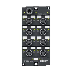 Beckhoff EPI2809-0022 IO-Link box, 16-channel digital output, 24 V DC, 05 A, M12