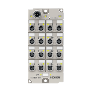 Beckhoff ERI1809-0021 IO-Link box, 16-channel digital input, 24 V DC, 3 ms, M8, zinc die-cast