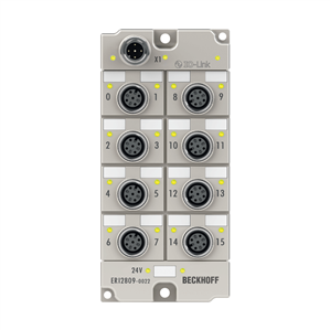 Beckhoff ERI2809-0022 IO-Link box, 16-channel digital output, 24 V DC, 05 A, M12, zinc die-cast