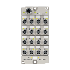 Beckhoff ERI2339-0021 IO-Link box, 16-channel digital combi, 24 V DC, 3 ms, 05 A, M8, zinc die-cast