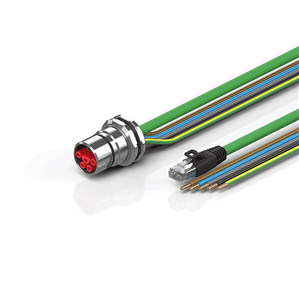 Beckhoff ZK7714-CA00-Axxx B23, ENP cable, PUR, 5 G 40 mm² + (1 x 4 x AWG22), drag chain suitable, key 2 (400 V AC) Turkiye