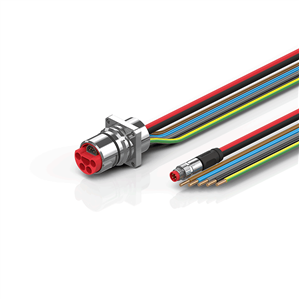 Beckhoff ZK7714-AT00-0xxx B23, ECP cable, PUR, 5 G 40 mm² + (1 x 4 x AWG22), drag chain suitable, key 2 (400 V AC)