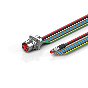 Beckhoff ZK7714-AS00-0xxx B23, ECP cable, PUR, 5 G 40 mm² + (1 x 4 x AWG22), drag chain suitable, key 2 (400 V AC)
