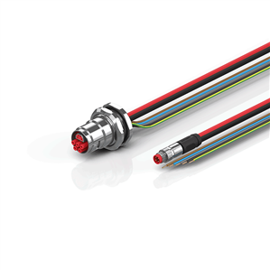 Beckhoff ZK7608-BY00-0xxx B17, ECP cable, PUR, 5 G 15 mm² + (1 x 4 x AWG22), drag chain suitable, key 2 (400 V AC)