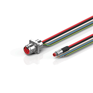 Beckhoff ZK7608-AT00-0xxx B17, ECP cable, PUR, 5 G 15 mm² + (1 x 4 x AWG22), drag chain suitable, key 2 (400 V AC)