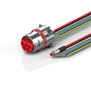 Beckhoff ZK7425-BW00-0xxx B40, ECP cable, PUR, 5 G 160 mm² + (1 x 4 x AWG22), drag chain suitable, key 1 (2 x 24 V DC + PE)