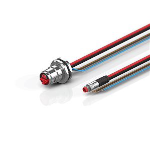 Beckhoff ZK7224-BU00-0xxx B17, ECP cable, PUR, 4 x 15 mm² + (1 x 4 x AWG22), drag chain suitable, key 1 (2 x 24 V DC)