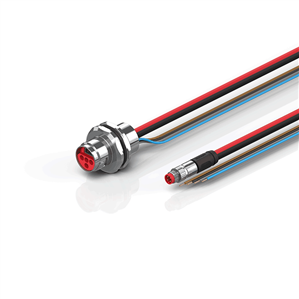 Beckhoff ZK7224-AR00-0xxx B17, ECP cable, PUR, 4 x 15 mm² + (1 x 4 x AWG22), drag chain suitable, key 1 (2 x 24 V DC)