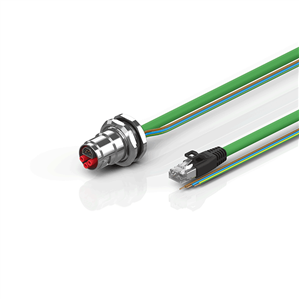 Beckhoff ZK7210-BM00-Axxx B17, ENP cable, PUR, 3 G 25 mm² + (1 x 4 x AWG22), drag chain suitable, key 1 (24 V DC)