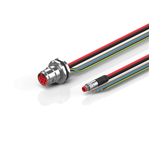 Beckhoff ZK7208-CB00-0xxx B17, ECP cable, PUR, 5 G 15 mm² + (1 x 4 x AWG22), drag chain suitable, key 1 (2 x 24 V DC + PE)