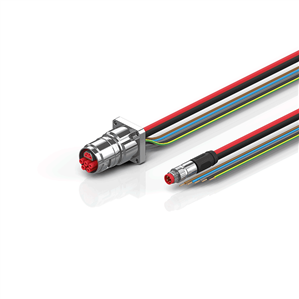 Beckhoff ZK7208-BW00-0xxx B17, ECP cable, PUR, 5 G 15 mm² + (1 x 4 x AWG22), drag chain suitable, key 1 (2 x 24 V DC + PE)