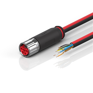 Beckhoff ZK7208-3000-0xxx B17, ECP cable, PUR, 5 G 15 mm² + (1 x 4 x AWG22), drag chain suitable, key 1 (2 x 24 V DC + PE)