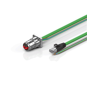 Beckhoff ZK7206-BK00-Axxx B17, ENP cable, PUR, 3 G 15 mm² + (1 x 4 x AWG22), drag chain suitable, key 1 (24 V DC)