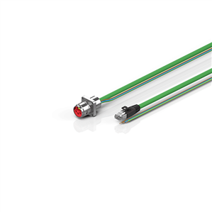 Beckhoff ZK7206-AH00-Axxx B17, ENP cable, PUR, 3 G 15 mm² + (1 x 4 x AWG22), drag chain suitable, key 1 (24 V DC)