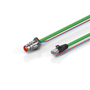 Beckhoff ZK7102-BF00-Axxx B12, ENP cable, PUR, 2 x 075 mm² + (1 x 4 x AWG22), drag chain suitable, key 1 (24 V DC)