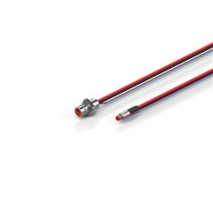 Beckhoff ZK7102-AB00-0xxx B12, ECP cable, PUR, 2 x 075 mm² + (1 x 4 x AWG22), drag chain suitable, key 1 (24 V DC)