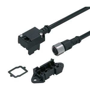 IFM FC connector, M12, V2A, 1m AS-Interface yassı kablo için vampir dişli soket