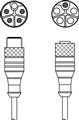 Leuze KDS PL-M12-5A-M12-5A-P0-020 Bağlantı kablosu