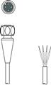 Leuze KD U-M12-4A-T0-100 F+B Bağlantı kablosu