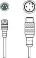 Leuze K-DS M8A-M12A-4P-0,3m-PVC Bağlantı kablosu