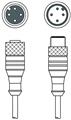 Leuze KDS U-M12-4A-M12-4A-P1-010 Bağlantı kablosu