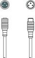 Leuze KDS U-M8-3A-M8-3A-P1-015 Bağlantı kablosu