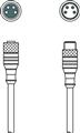 Leuze KDS U-M8-4A-M8-4A-P1-020 Bağlantı kablosu