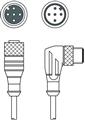 Leuze KDS S-M12-5A-M12-5W-P1-030 Bağlantı kablosu