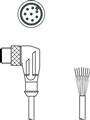Leuze KS U-M12-8W-P1-100 Bağlantı kablosu
