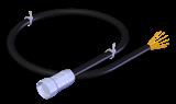 Euchner C-M27F26-PU01,1-MA-114976 Connecting cable with plug connector RC26, 26-pin, 11 m
