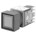 Allen Bradley 800MB-CQBL24BA2 Blue Lens 225 mm Square PB