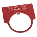 Allen Bradley 800T-X121E 30mm 800T Red Custom Text Half Round
