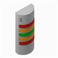 Allen Bradley 855W-G10L4Y5Y3Y5L4P1 855W 120V AC Wall Mount Signal Light