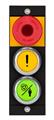 Euchner MSM-1-P-TA-BPP-I5-167902 Submodule MSM-1-P (illuminated emergency stop, 2 illuminated pushbuttons with symbol)