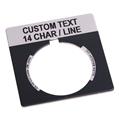 Allen Bradley 800T-X559E 30mm 800T Grey Custom Text Legend Plate