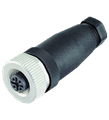 Pepperl+Fuchs V1-G-BK Female connector M12 straight A-coded 4-pin, for cable diameter 4 - 6 mm, field-attachable