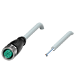 Pepperl+Fuchs V15-G-2M-PUR Female cordset single-ended M12 straight A-coded, 5-pin, PUR cable grey