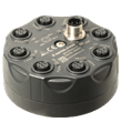 Pepperl+Fuchs VAZ-2T8-G11-V1 Splitter box, M12, AS interface and auxiliary voltage to eight M12 connectors