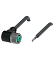 Pepperl+Fuchs V11-W-BK10M-PUR-ABG Female cordset single-ended M12 angled A-coded, 3-pin, PUR cable black, shielded