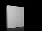 Rittal AX 1213.000 AX kompakt pano, GYD: 1000x1200x300 mm, çelik sac, montaj plakalı, çift kapılı, 3 nokta kilit sistemli