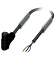 Pepperl+Fuchs V3-WR-5M-PUR Female cordset single-ended M8 snap-lock angled A-coded, 3-pin, PUR cable grey