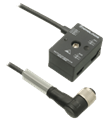 Pepperl+Fuchs VAZ-2T1-FK-G10-1M-PUR-V1-W Splitter box G10, AS-Interface and auxiliary voltage to 1 x M12 round connector