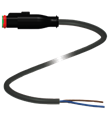 Pepperl+Fuchs DT2S-G-BK6M-PUR/0,75 Female cordset single-ended Deutsch socket straight, 2-pin, PUR cable black