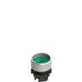 Pizzato E2 1PU2P429L2 Spring-return green booted pushbutton with marking