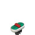 Pizzato E2 1PTRS9AAAY Triple lower flush pushbutton, with marking