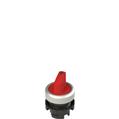 Pizzato E2 1SL12ECD39AB Illuminated short handle selector, 2 positions red with marking