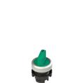 Pizzato E2 1SL12ECD49AB Illuminated short handle selector, 2 positions green with marking