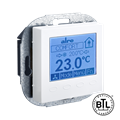 Alre KTRBUu217.456#59 BACnet room controller flush-mounted, 230V AC, cover 55x55mm, traffic/studio white, gloss