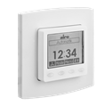 Alre KTRRUu257.456#21/V2 Room thermostat with timer, heating/cooling, flush-mounted, 24V AC/V DC, alre frame, cover 50x50mm, pure white, gloss